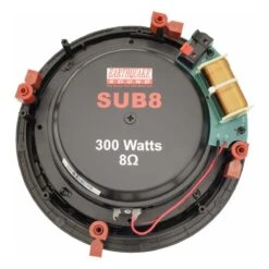 Earthquake - SUB8 - 8" In-Wall Passive Subwoofer (Single) -Electronics Store earthquake sub8 in ceiling subwoofer black back