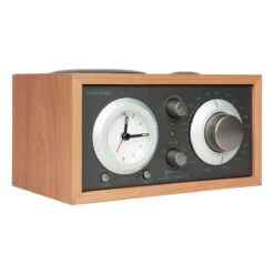 Tivoli Audio - Model Three BT - AM/FM Clock Radio With Bluetooth -Electronics Store tivoli three bt am fm clock radio cherry angle left