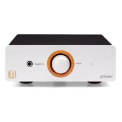 Unison Research - UPhono+ - Multifunctional Hi-Res MM/MC Phono Preamp -Electronics Store u n unison research uphono phono preamp silver front